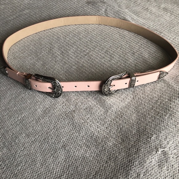 Pink Two Buckles Western Belt- Kendall Jenner Look - Picture 6 of 6